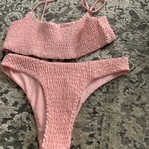 pink bathing suit
